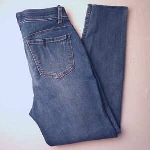 Democracy Womens "Ab" technology High Rise Skinny Leg Medium Wash Jeans Size 6